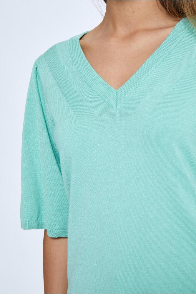 GLENDA SHORT SLEEVE KNIT PC8231 3006 LICHEN MINT